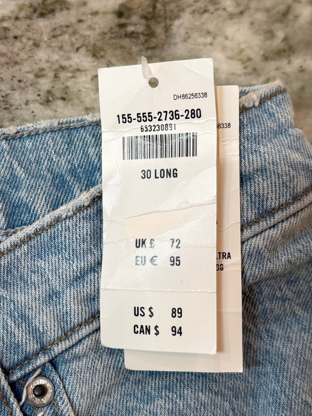 NWT Abercrombie & Fitch The 90’s Straight Ultra High Rise Light Wash Jeans - Picture 5 of 8